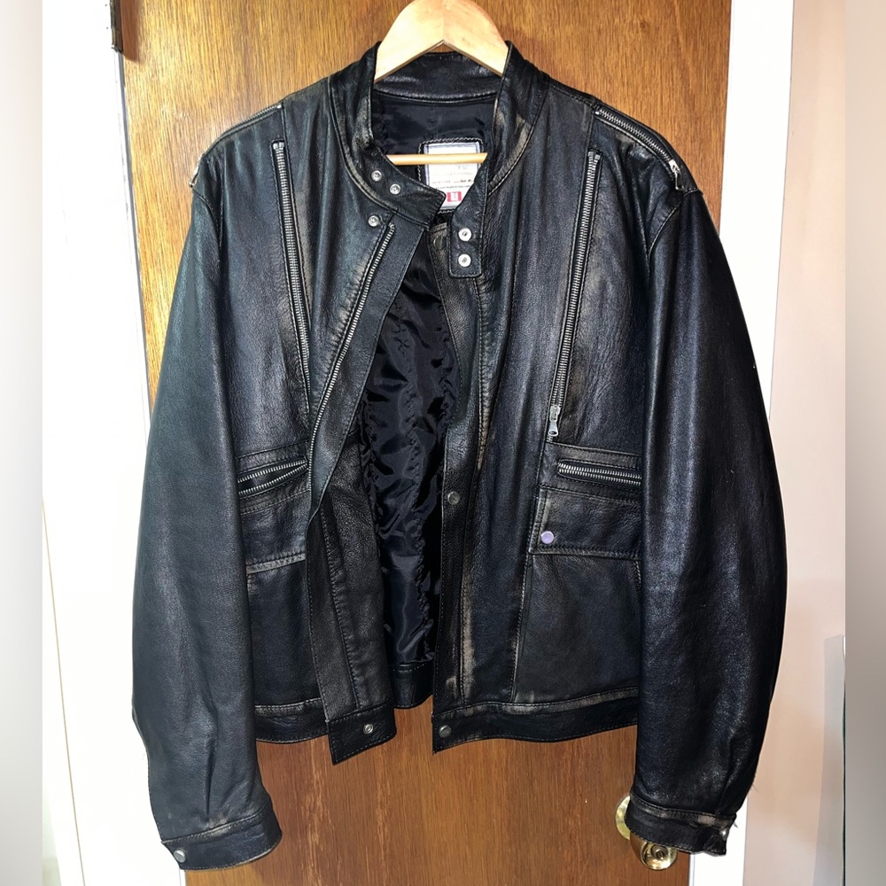 Classic Black Leather Jacket - Made In Italy - City Wear Clothing